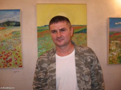 Leszek Kłos, artysta z Iłży zaprezentował obrazy i... własny zespół